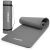 Springos grey exercise mat with carrying strap
