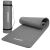 Springos grey fitness mat with carrying strap