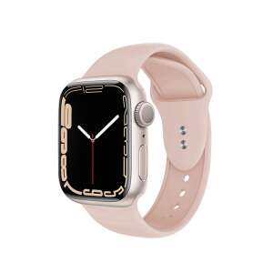 Brățară Apple Watch Crong Liquid Silicone roz, compatibilă cu Apple Watch Series 4, 5, 6, 7, 8, SE și Ultra, 42/44/45/49mm - Apple Curea ceas inteligent