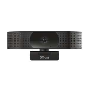 Webcam Trust Teza, webcam 4K UHD cu microfoane stereo duale, negru - Camere web