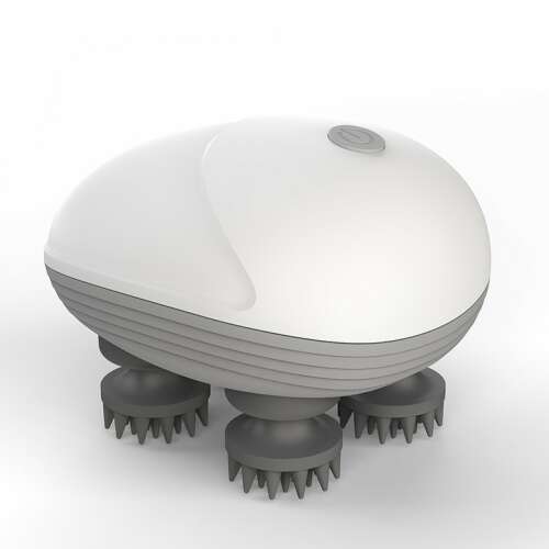 Media-Tech MT6524 Head Massager, white electric scalp massager with grey silicone massage heads