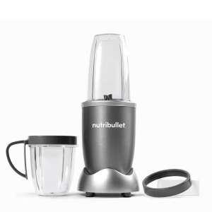 Nutribullet NB606DG Mixer mit Becher, Deckel und Basis, grau - Wasserkocher, Sandwichmaker, Standmixer, Toaster und Entsafter für Obst und Gemüse, Pressen