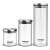 Lamart 3-piece glass storage container set with stainless steel lids
