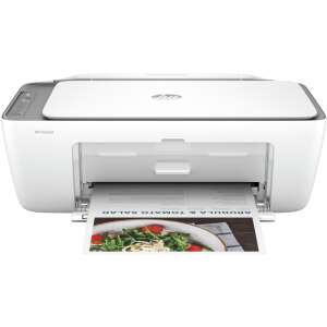 HP DeskJet 2820e All-in-One Farb-Tintenstrahldrucker, Vorderansicht, Druckt ein Dokument - Drucker & Scanner