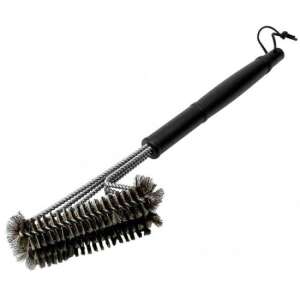 STREND PRO grill cleaning brush with 3 layers of wire bristles and a long handle - Cleaning
