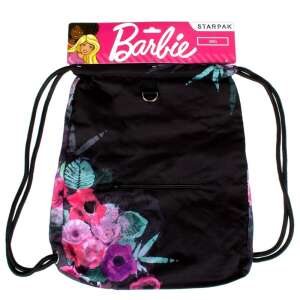 Barbie Starpak black floral drawstring bag for kids - Starpak