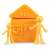 Orange plastic house and people figures for kids, educational toy for preschoolers, 42 pieces, 3+ years, multi-colored