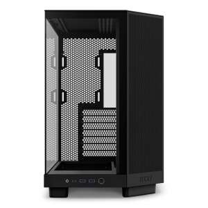 NZXT H6 Air Flow Midi Tower, schwarz, Vorderansicht, gehärtetes Glas Seitenpanel - Computergehäuse