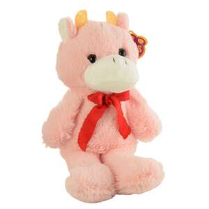 Pink plush cow, 32 cm, soft toy, cuddly toy, stuffed animal - Toy