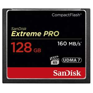 Sandisk 123845, cf extreme pro kártya 128gb, 160mb/s 00123845 34112500 