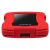 Adata HV300 2TB Red External Hard Drive back view with USB port