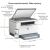 HP 6GW99F Laser Printer with dimensions and smartphone integration