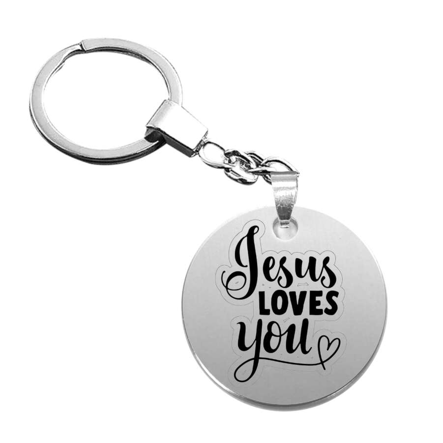 Jesus Loves You kulcstartó