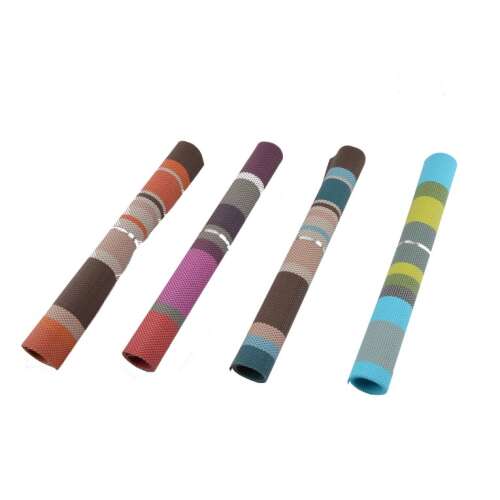 Set de 4 suporturi de masă cu dungi, perfect pentru luat masa, servire și prepararea sushi