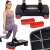 Springos black and red aerobic stepper with woman exercising