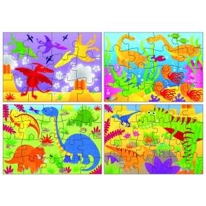 Galt 4 piece dinosaur puzzle set, 12, 16, 20, and 24 piece puzzles - Galt