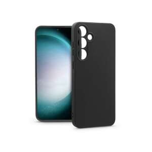 Black silicone case for Samsung Galaxy S24, matte finish - Haffner