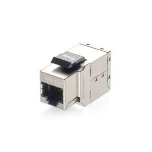 Equip 125596 Cat.6A Shielded Keystone Inline Coupler, RJ45 Jack x 2, Snap-in mounting - Equip Rack Cabinet Accessory