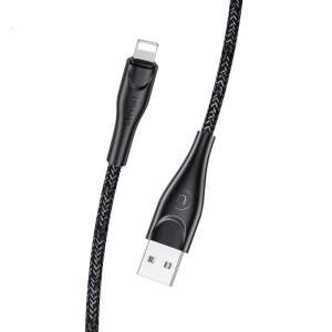 Kabel ładujące i transmisyjne USAMS SJ391USB01 Lightning, czarne, 1 metr - Kabel