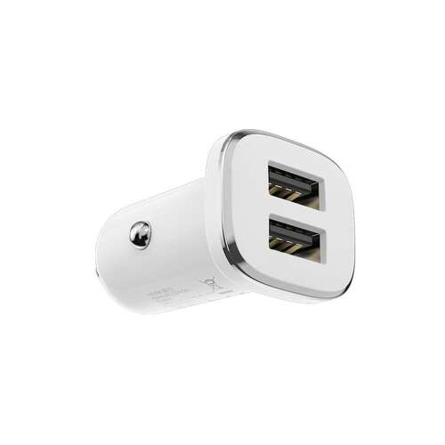 Borofone BZ12W dupla USB autós töltő, fehér