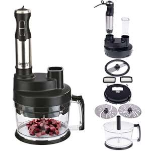Camry CR4623 Profi Stabmixer-Set mit Zerkleinerer, Mixer und Zubehör - Handhäcksler
