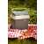 Camry CR8065 21L portable car refrigerator, gray, in use at a picnic