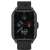 GARETT GRC Activity 2 smartwatch with black silicone strap, showing the display with time, date, battery level, steps, and heart rate