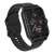 GARETT GRC Activity 2 Smartwatch mit schwarzem Silikonarmband, das Display zeigt Zeit, Datum, Akkustand, Schritte und Herzfrequenz
