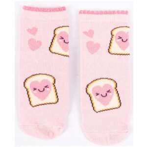 Yo!club pamut zokni (20/22) - rózsaszín toast kenyér 88796966 Gyerek zokni, térdtappancs