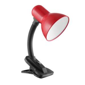 Stolná lampa VIRONE LATSA DL-3/R, E27, 40 W, IP20, flexibilné rameno so svorkou, kábel 1 m, čierna/červená