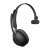 Jabra Evolve2 65 Mono fejhallgató, fekete, elülső nézet, a fülkagyló és a vezérlők láthatók