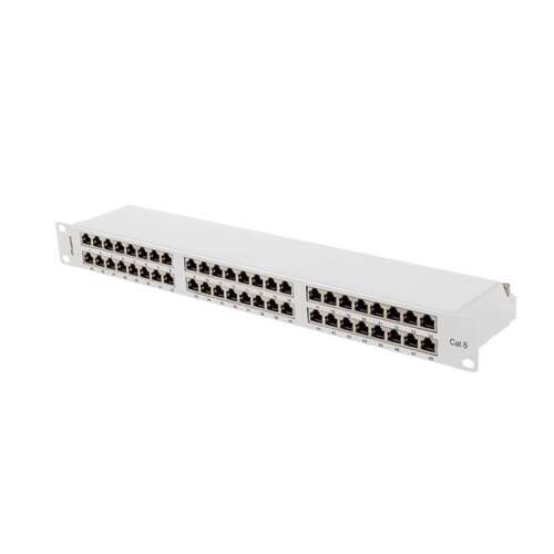 PATCH PANEL 48 PORT 1U 19 KAT.6 FTP EKRANOWANY SZARY LANBERG PPS6-1048-S