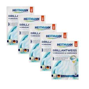 Heitmann Brillantweiss Vorhänge & Gardinen, 5 pack, curtain whitener, washing additive - Fabric Whitener