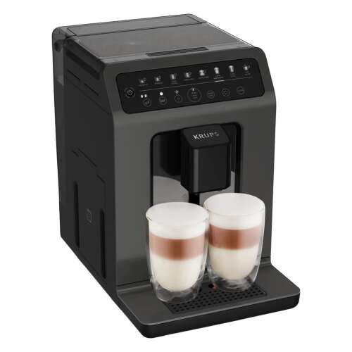 Krups EA89Z Classic Edition automatic coffee maker, black, with two cups of latte macchiato