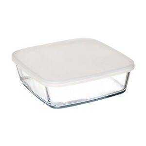 Simax 7486/D Square Shaped Heat-Resistant Glass Dish with Plastic Lid 0.5 L