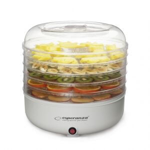 Esperanza EKD001, šampiňóny, 125W, 5-zásobník, biela, Elektrická sušička