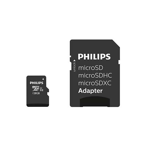 Philips 128GB microSDXC Memory Card with Adapter