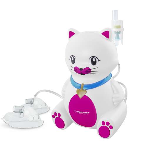 Inhalator Esperanza ECN003, Hello Kitty, 0.4 ml/p, 10 ml, Compresor, Alb-Roz