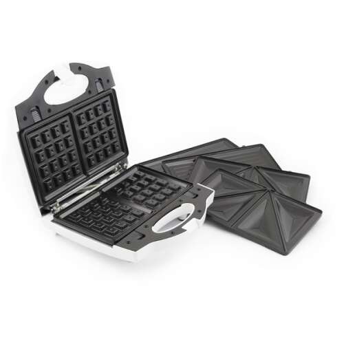 Esperanza Portabella 3-in-1 sandwich maker, waffle maker, and grill, white