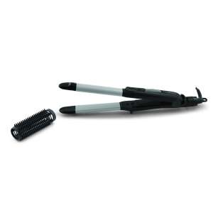 Esperanza Glamour 2 in 1 hair straightener and curler, black and silver - Hair curler