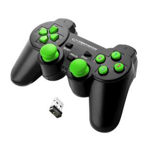 Esperanza Gladiator Gamepad fără fir PS3/PC negru/verde 34440033 Controlere