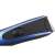 Esperanza Apollo cordless hair clipper, black and blue, close-up of the power button