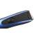 Esperanza Apollo cordless hair clipper, black and blue, close-up of the power button