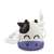 Esperanza Breeze compressor nebulizer, cow design, white and purple