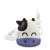 Esperanza Breeze compressor nebulizer, cow design, white and purple