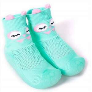 YO! zoknicipő csúszásgátló talppal, zöld bagoly mintával, 24-es méret - Cipő gyerekeknek