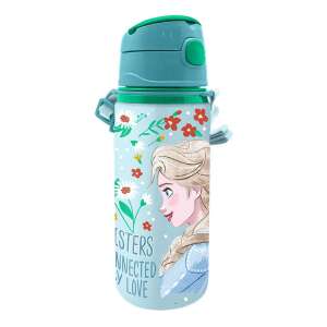 Butelka aluminiowa Disney Frozen z paskiem, z wizerunkiem Elsy, 600 ml - Nośnik żywności i napojów