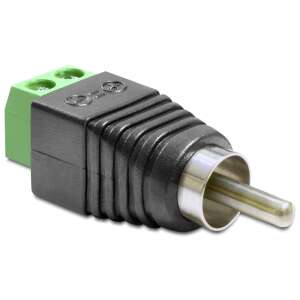 Adapter Delock RCA męski do bloku zaciskowego z 2 stykami - Karta sieciowa