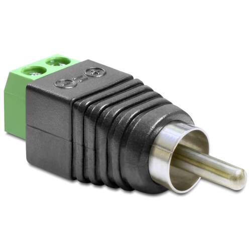 Adapter Delock RCA męski do bloku zaciskowego z 2 stykami