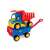 Wader Giant Truck and Handcart, blue, red, yellow toy truck with a tipping bed and a handcart, for kids